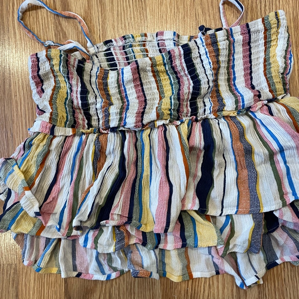 THML Multicolor Striped Ruffle Tank Top - Picture 3 of 3